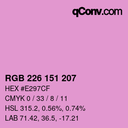 Farbcode: RGB 226 151 207 | qconv.com