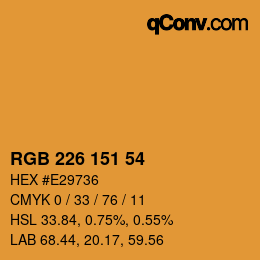 Color code: RGB 226 151 54 | qconv.com