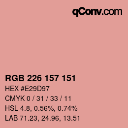 Color code: RGB 226 157 151 | qconv.com
