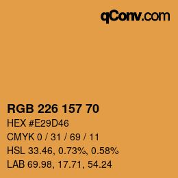 Farbcode: RGB 226 157 70 | qconv.com
