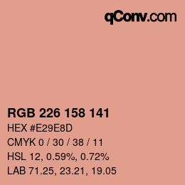 Color code: RGB 226 158 141 | qconv.com