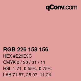 Color code: RGB 226 158 156 | qconv.com