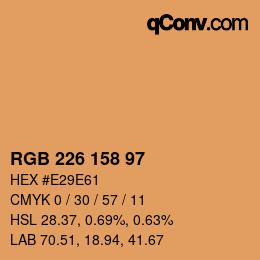 Color code: RGB 226 158 97 | qconv.com