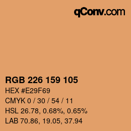 Color code: RGB 226 159 105 | qconv.com