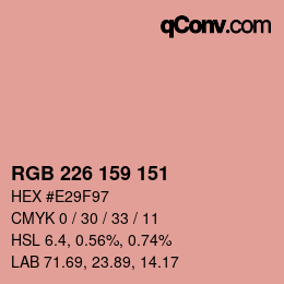 Color code: RGB 226 159 151 | qconv.com