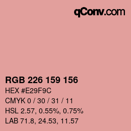 Color code: RGB 226 159 156 | qconv.com