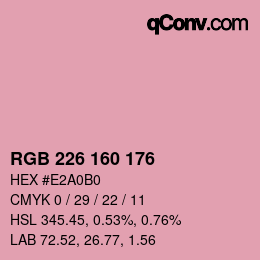 颜色代码: RGB 226 160 176 | qconv.com