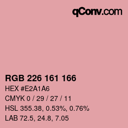 Color code: RGB 226 161 166 | qconv.com