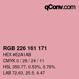 Color code: RGB 226 161 171 | qconv.com