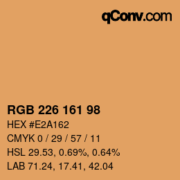 Color code: RGB 226 161 98 | qconv.com