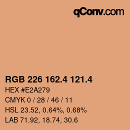 カラーコード: RGB 226 162.4 121.4 | qconv.com