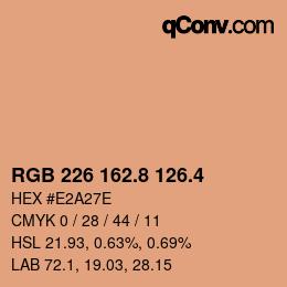カラーコード: RGB 226 162.8 126.4 | qconv.com
