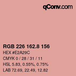 Color code: RGB 226 162.8 156 | qconv.com
