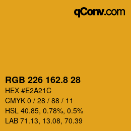 Color code: RGB 226 162.8 28 | qconv.com