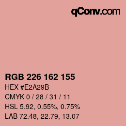 Color code: RGB 226 162 155 | qconv.com