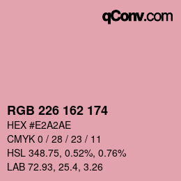 Color code: RGB 226 162 174 | qconv.com