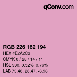 Color code: RGB 226 162 194 | qconv.com