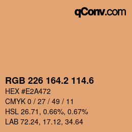カラーコード: RGB 226 164.2 114.6 | qconv.com