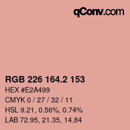 Color code: RGB 226 164.2 153 | qconv.com