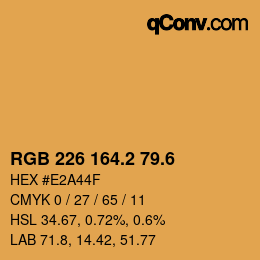 カラーコード: RGB 226 164.2 79.6 | qconv.com