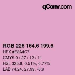 カラーコード: RGB 226 164.6 199.6 | qconv.com