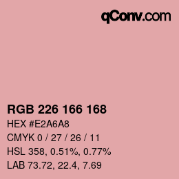 Color code: RGB 226 166 168 | qconv.com