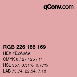 Color code: RGB 226 166 169 | qconv.com
