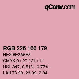 Color code: RGB 226 166 179 | qconv.com