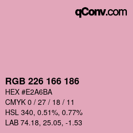 Color code: RGB 226 166 186 | qconv.com