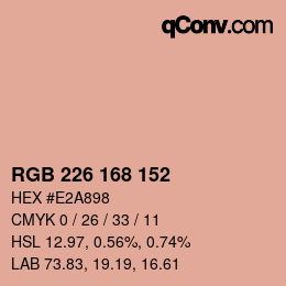 颜色代码: RGB 226 168 152 | qconv.com