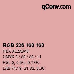 Color code: RGB 226 168 168 | qconv.com