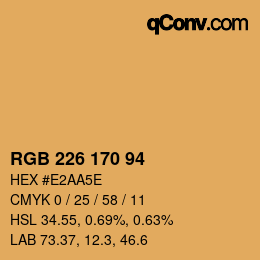 Farbcode: RGB 226 170 94 | qconv.com