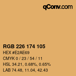 Color code: RGB 226 174 105 | qconv.com