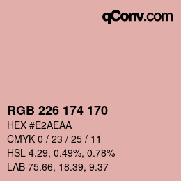 Color code: RGB 226 174 170 | qconv.com