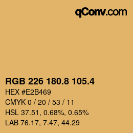 カラーコード: RGB 226 180.8 105.4 | qconv.com