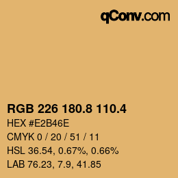 カラーコード: RGB 226 180.8 110.4 | qconv.com