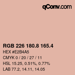 カラーコード: RGB 226 180.8 165.4 | qconv.com