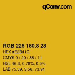 Color code: RGB 226 180.8 28 | qconv.com