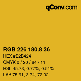 Color code: RGB 226 180.8 36 | qconv.com