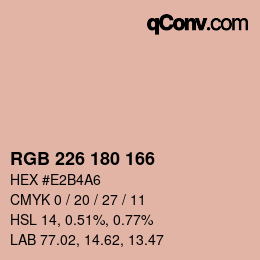 Color code: RGB 226 180 166 | qconv.com