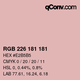 Color code: RGB 226 181 181 | qconv.com