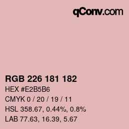 Código de color: RGB 226 181 182 | qconv.com