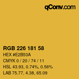 Color code: RGB 226 181 58 | qconv.com
