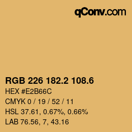 カラーコード: RGB 226 182.2 108.6 | qconv.com