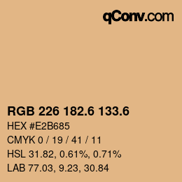 カラーコード: RGB 226 182.6 133.6 | qconv.com