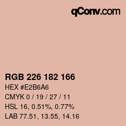 Color code: RGB 226 182 166 | qconv.com