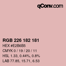 Color code: RGB 226 182 181 | qconv.com