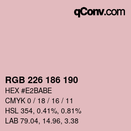 Color code: RGB 226 186 190 | qconv.com