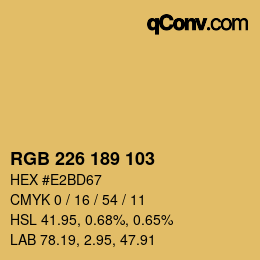 カラーコード: RGB 226 189 103 | qconv.com