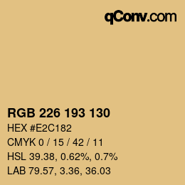 カラーコード: RGB 226 193 130 | qconv.com